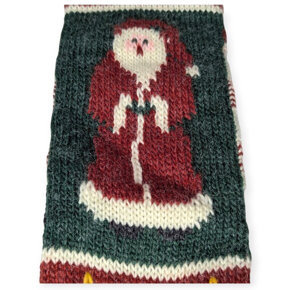 Santa Knit Christmas Stocking 18" x 8" Christmas Cove Like - Picture 4 of 9
